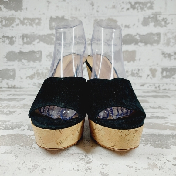 New Veronica Beard Dali Black Platform Wedge Sandal A991 - Picture 3 of 12